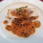 リバージュ イソヤマ - 【魚料理】すずきのミルフィーユ仕立て