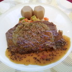 リバージュ イソヤマ - 黒毛牛のサーロインステーキ エストラゴン風味