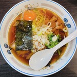 えーちゃん食堂 - ラーメン+生玉子