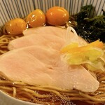 スープ料理 タマキハル - 金柑感じる名古屋コーチンと魚介出汁④