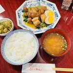 中華風家庭料理 ふーみん - 豚肉の梅干し煮定食(税込1,250円)