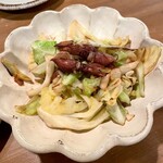 梅田 日本酒 ワイン 隠れ家 リール食堂 - 春キャベツとホタルイカのアーリオ・オーリオ