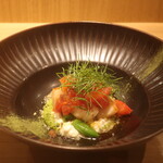 RISTORANTE IL NODO - ホタテ ヨーゼフさんのトマト クスクス ハーブ