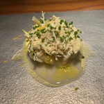 トムクリオーザ - 松葉蟹とはっさくの冷製パスタ、古代小麦