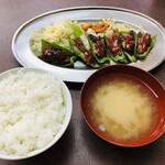 Shokudou Osuzu - ♪ピーマン肉づめ定食¥620