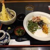 Sojibou - 大海老天丼と選べるそば(冷やし山菜とろろそば)の定食(^^)