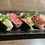 Kurosaki Izakaya Sushitenya - 上すし天ハーフ5貫その日の高級刺身入りランチ¥1,380