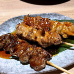 おでん食べ放題 傳 - 焼き鳥3種（680円）