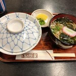 Shinshuu ya - 穴子丼セット1300円温そば選択
