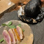 焼鳥こくれ - 溶岩焼き。