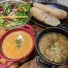 Eat more SOUP&BREAD - カニのビスクとチーズオニオングラタン