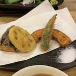 Yamaguchi - 天ぷら盛　茄子、蓮根、ししとう、南瓜