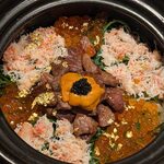 西中州焼肉 きらく - 究極の和牛釜飯ご飯のアップ