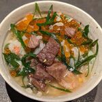 西中州焼肉 きらく - 出汁を入れた究極の和牛釜飯ご飯