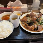 レバニラ定食 kei楽 - 庄内豚レバニラ定食