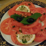 レストラン山水 - スライスドトマトサラダ