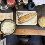 とんかつ丸福 - 焼魚定食(鯖) 1,000円