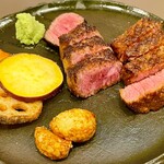 Kareya Touga - 熟成肉のステーキ(どこ産か忘れた)