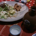 Chidori - 日本酒はチロリで燗をつけられます。とミノ焼きです