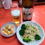 木蘭 - ビールを注目すると一緒に提供されたツマミ。