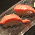 和琉酒菜 藍 - 料理写真:石垣牛のあぶり寿司（２貫）