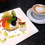 GARBA Cafe Karuizawa Ten - 「パティシエセット」 ケーキスイーツ1番人気
                      お好きなﾊﾞｰﾑｸｰﾍﾝで作ったケーキとドリンクのセット。日によって 種類が異なります。ｶﾌﾟﾁｰﾉと相性抜群