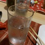 Chidori - 芋焼酎の水割りと氷水（お酒を飲むとき水を飲みながら調整！