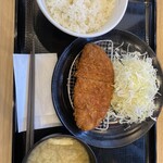 松のや - ロースカツ定食　オープン特価税込500円