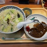 Mampuku Shokudou - タンメン＋ミニカツカレー