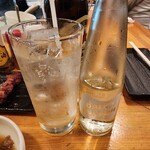 第三秋元屋 - 酎ハイ(セット473円、ナカ(焼酎)319円)