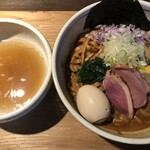 鴨出汁中華蕎麦 麺屋yoshiki - 鴨の混ぜそばつけ麺(カレー)