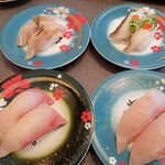 にぎりの徳兵衛 - カンパチ　ほっけ　銀だら　八十八ぶり