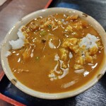 こんぴら茶屋 - 牛カレーうどんの汁＋小ライスでカレーライスに