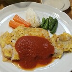 キッチン ブルー グローブ - 正面から彩りがキレイですね