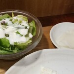 キッチン ブルー グローブ - サラダ、お新香のアップ