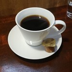 キッチン ブルー グローブ - ホットコーヒーのアップ