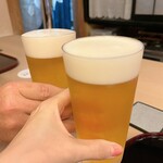 山玄茶 - ★いただいたお酒★生ビール。いつもは瓶ですが美味しいお店では生。シルキーな泡が美味！