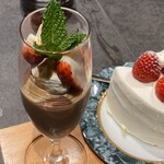 旅籠 香乃蔵 - デザート　チョコムース生姜キャラメルソース