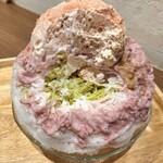 京かき氷 つみき - 桜とピスタチオ
