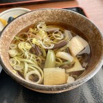 シーフードレストラン オールドリバー - セットの温蕎麦、山菜なのね