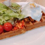 Waffle cafe ORANGE - 「チリビーンズカレー＆チーズ」1,580円