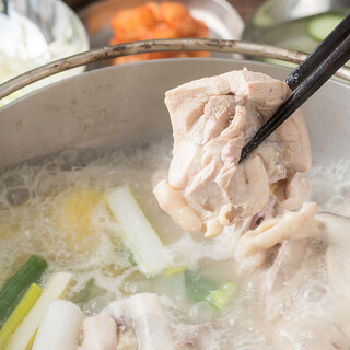 用兵库县产名牌鸡『田岛鸡』品尝奢侈的韩式鸡肉汆锅