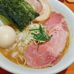 焼きあご煮干しらぁめん はなかぜ - 特製濃厚らぁめん(¥1,320),ライス(¥150)