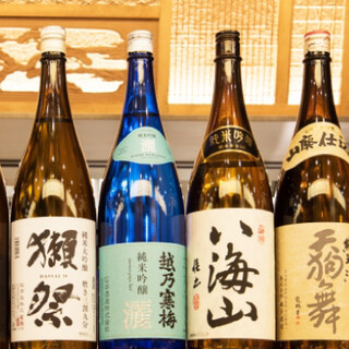 A variety of drinks to fully enjoy Japanese cuisine, including carefully selected Japanese-style meal