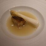 蒼 - 佐渡黒鮑、自家製バター、白アスパラガス