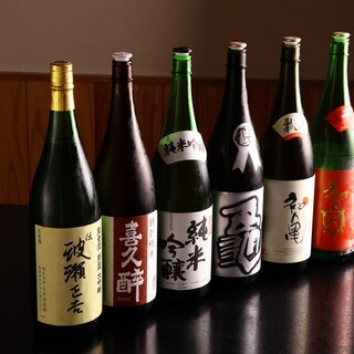 A selection that can only be achieved by a long-established liquor store and a head chef who is a sake enthusiast