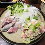 楽屋 - イワシが劇的に美味かった。刺身とタタキ