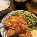 Teishokuokuharashokudoubainimambariki - 唐揚げ（900円定食セット（400円）＋唐揚げ）