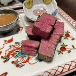 博多小皿鉄板 べっぴんしゃん - ◆佐賀なかむら牛（雄牛）ヒレ100g前後　　1g:35円〜