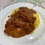 プティレストラン宮本 - 激辛チキンインドカリー　サフランライス